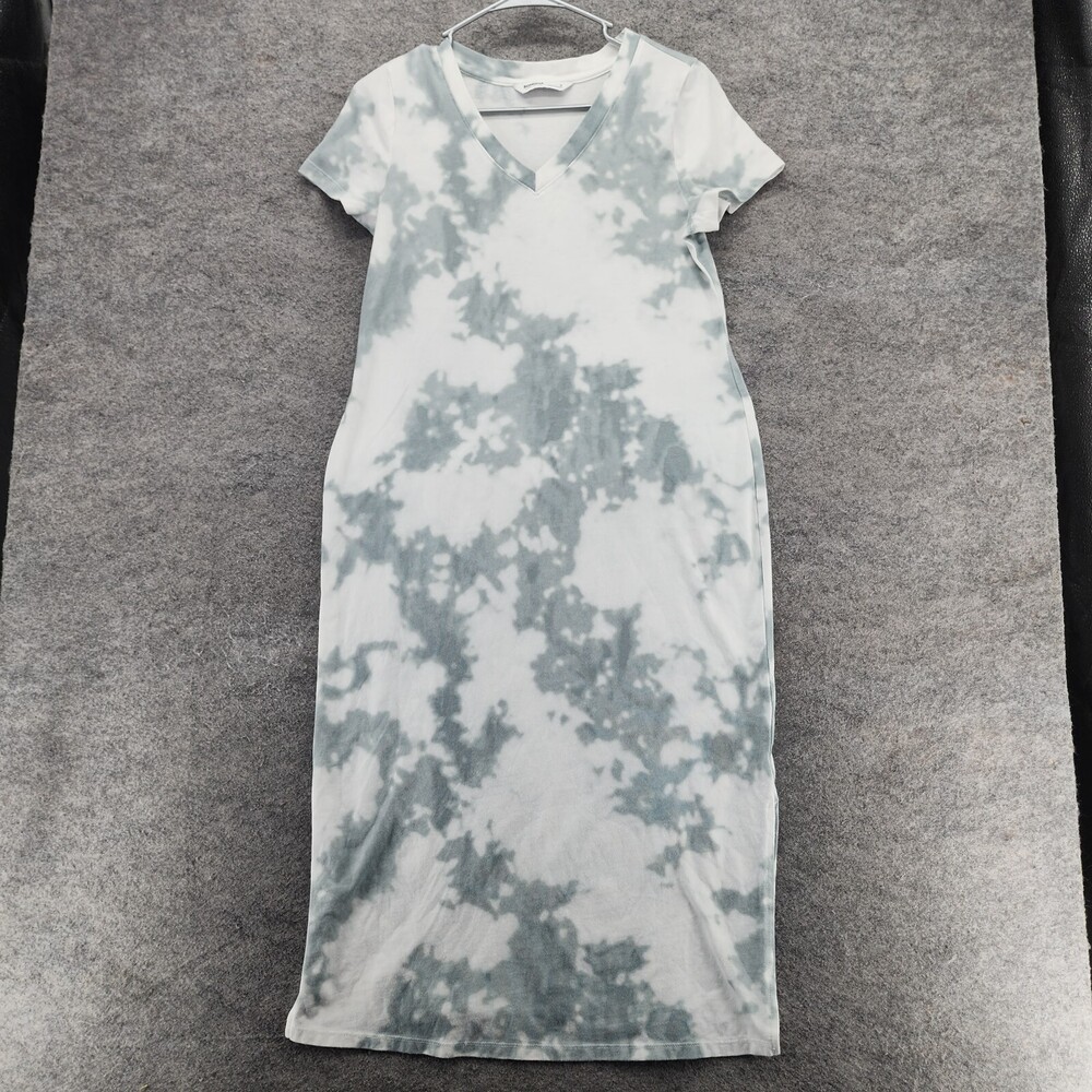 Sonoma Dress Womens Small Short Sleeve Gray V Neck Maxi